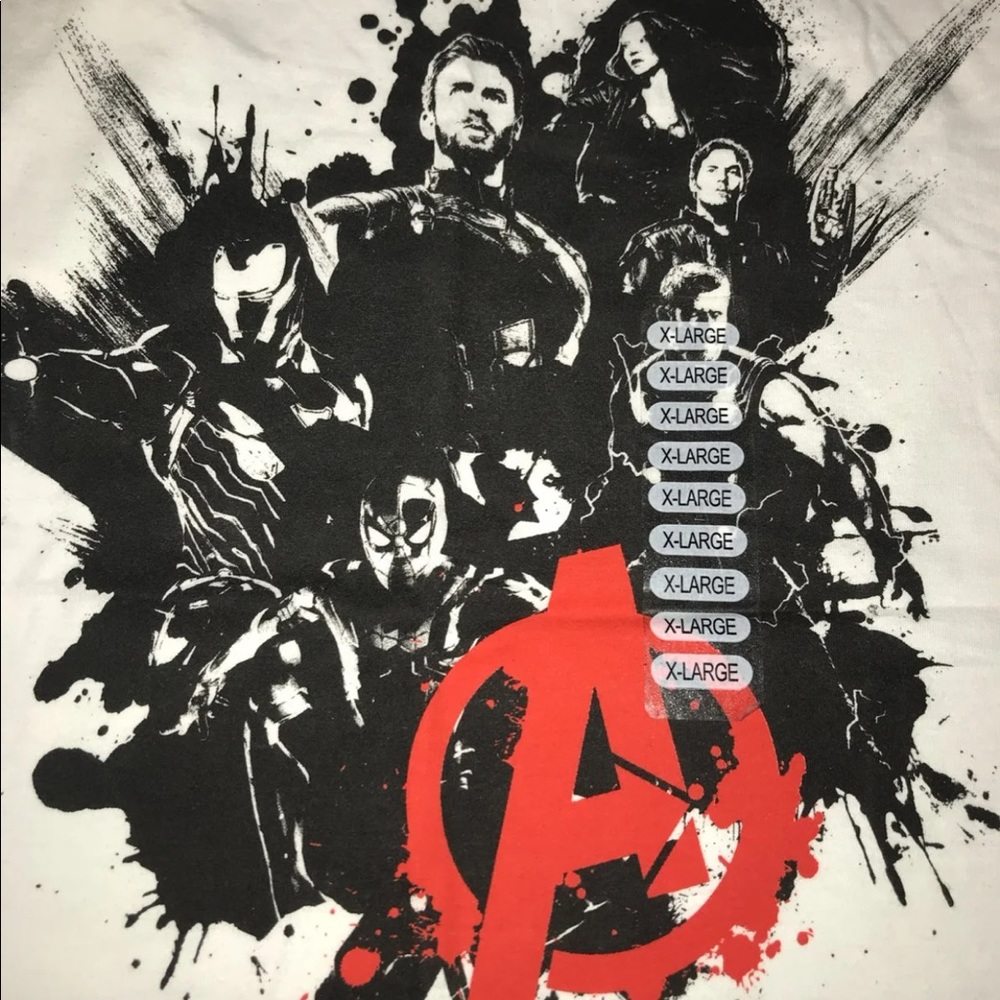 Marvel avengers black splatter t-shirt